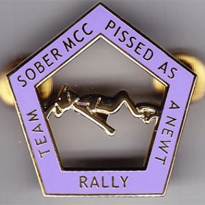 Pissed As a Newt Rally Badge